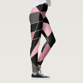 Abstrakter, moderner geometrischer Dreiecksdruck Leggings (Rechts)