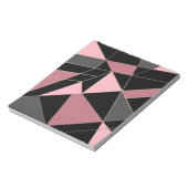 Abstrakter, moderner geometrischer Dreiecksdruck Notizblock (Rotiert)