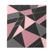 Abstrakter, moderner geometrischer Dreiecksdruck Notizblock (Vorderseite)