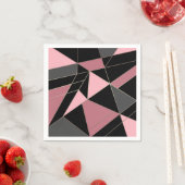 Abstrakter, moderner geometrischer Dreiecksdruck Serviette (Beispiel)