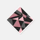 Abstrakter, moderner geometrischer Dreiecksdruck Serviette (Ecke)