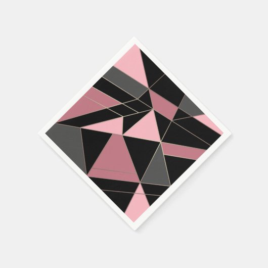 Abstrakter, moderner geometrischer Dreiecksdruck Serviette (Ecke)