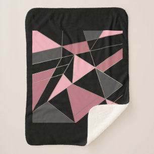 Abstrakter, moderner geometrischer Dreiecksdruck Sherpadecke