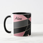 Abstrakter, moderner geometrischer Dreiecksdruck Tasse (Links)