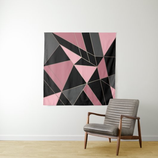 Abstrakter, moderner geometrischer Dreiecksdruck Wandteppich (Beispiel (Horizontal))