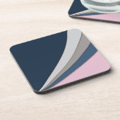 Abstrakter, moderner geometrischer, einfacher Druc Getränkeuntersetzer (Linke Seite)