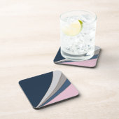 Abstrakter, moderner geometrischer, einfacher Druc Getränkeuntersetzer (Rechte Seite)