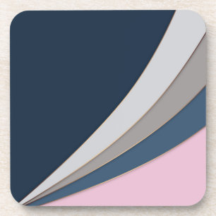 Abstrakter, moderner geometrischer, einfacher Druc Getränkeuntersetzer