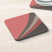 Abstrakter, moderner geometrischer, einfacher Druc Getränkeuntersetzer (Linke Seite)