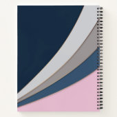 Abstrakter, moderner geometrischer, einfacher Druc Notizblock (Rückseite)