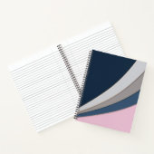 Abstrakter, moderner geometrischer, einfacher Druc Notizblock (Innenseite)