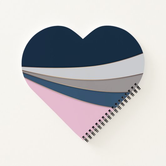 Abstrakter, moderner geometrischer, einfacher Druc Notizblock (Rückseite)