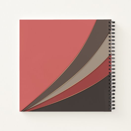 Abstrakter, moderner geometrischer, einfacher Druc Notizblock (Rückseite)