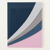 Abstrakter, moderner geometrischer, einfacher Druc Planer (Rückseite)