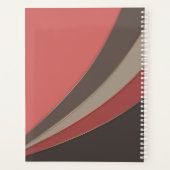 Abstrakter, moderner geometrischer, einfacher Druc Planer (Rückseite)