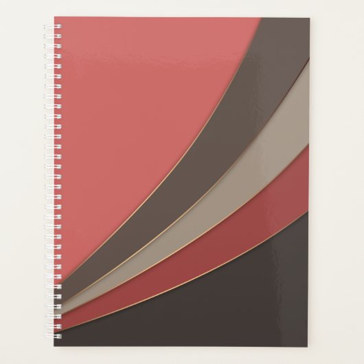 Abstrakter, moderner geometrischer, einfacher Druc Planer (Vorderseite)