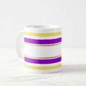 Abstrakter moderner gestreifter eleganter Spaß nie Kaffeetasse (Vorderseite Links)