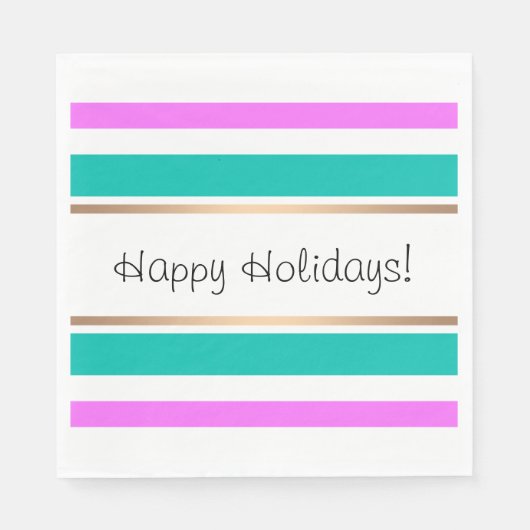 Abstrakter moderner gestreifter eleganter Spaß nie Serviette (Vorderseite)