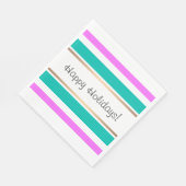 Abstrakter moderner gestreifter eleganter Spaß nie Serviette (Ecke)