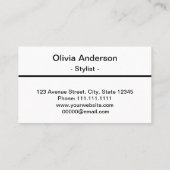 Abstrakter moderner gestreifter eleganter Spaß nie Visitenkarte (Rückseite)