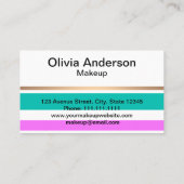 Abstrakter moderner gestreifter eleganter Spaß nie Visitenkarte (Rückseite)