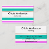 Abstrakter moderner gestreifter eleganter Spaß nie Visitenkarte (Vorne/Hinten)