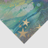 Abstrakter, moderner Glitzer Liquid Decoupage Seidenpapier (Ausschnitt)