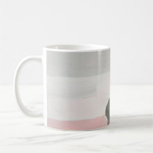 Abstrakter moderner Kunsthintergrund. Rosa, Gra Kaffeetasse