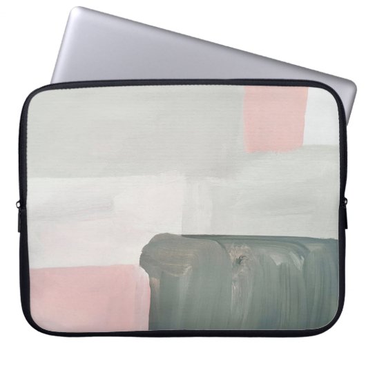 Abstrakter moderner Kunsthintergrund. Rosa, Gra Laptopschutzhülle (Vorderseite)