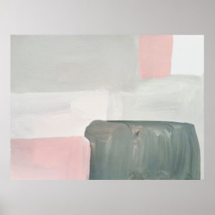 Abstrakter moderner Kunsthintergrund. Rosa, Gra Poster