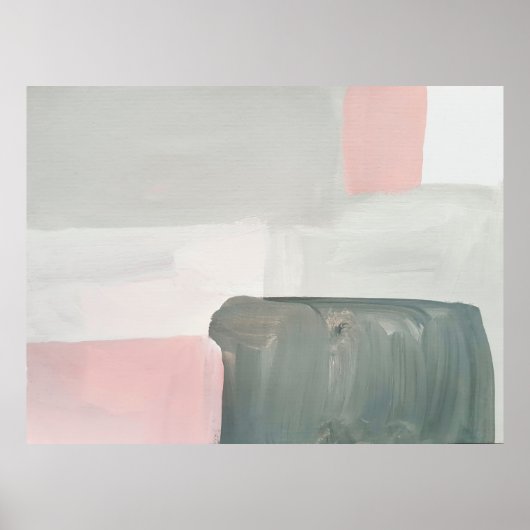 Abstrakter moderner Kunsthintergrund. Rosa, Gra Poster (Vorne)