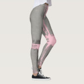Abstrakter moderner Kunststil, grau pink Leggings (Rechts)