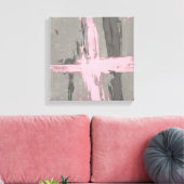 Abstrakter moderner Kunststil, grau pink Leinwanddruck (Insitu (Wohnzimmer))