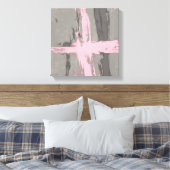 Abstrakter moderner Kunststil, grau pink Leinwanddruck (Insitu (Schlafzimmer))