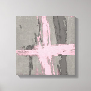 Abstrakter moderner Kunststil, grau pink Leinwanddruck