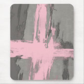 Abstrakter moderner Kunststil, grau pink Mousepad (Vorne)