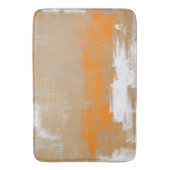 Abstrakter moderner Kunststil in orangefarbenem We Badematte (Vorderseite Vertikal)