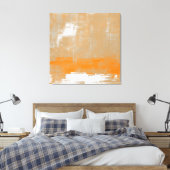 Abstrakter moderner Kunststil in orangefarbenem We Leinwanddruck (Insitu (Schlafzimmer))