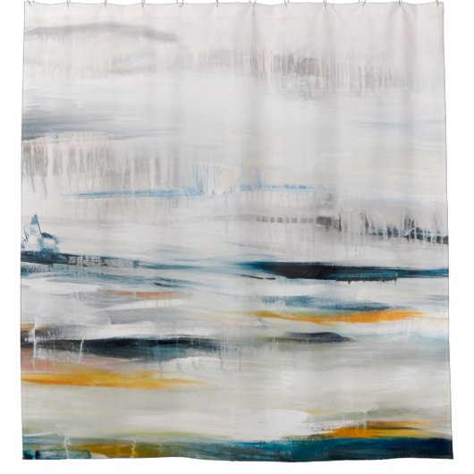 Abstrakter moderner Malhintergrund. zeitgemäß Duschvorhang (Vorderseite)