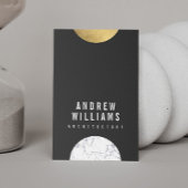 Abstrakter, moderner Marmor, Gold, Dk Gray Designe Visitenkarte