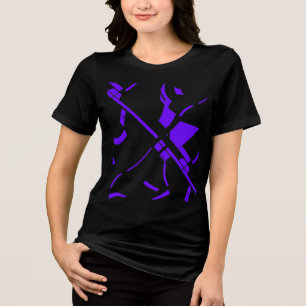 Abstrakter, moderner MCM-Look für lila Wavy Lines Tri-Blend Shirt