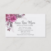 *~* abstrakter moderner Mit Blumenwatercolor Visitenkarte (Rückseite)