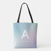 Abstrakter moderner pastellfarbener Regenbogenverl Tasche (Rückseite)