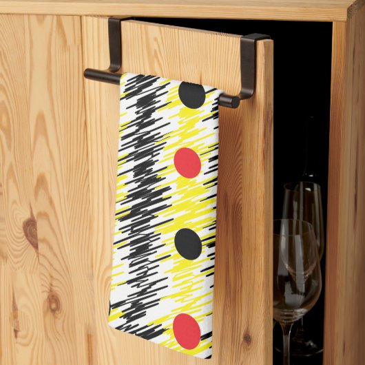 Abstrakter moderner Polka-Punkt Geschirrtuch (Drittel gefaltet)