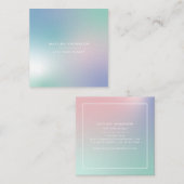 Abstrakter moderner Regenbogenverlauf Quadratische Visitenkarte (Vorne/Hinten)