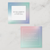 Abstrakter moderner Regenbogenverlauf Quadratische Visitenkarte (Vorne/Hinten)