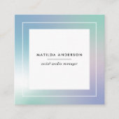 Abstrakter moderner Regenbogenverlauf Quadratische Visitenkarte (Vorderseite)