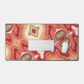 Abstrakter, moderner, roter grüner Name Boho Schreibtischunterlage (Tastatur & Maus)