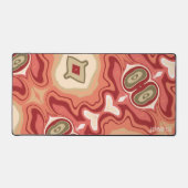 Abstrakter, moderner, roter grüner Name Boho Schreibtischunterlage (Vorderseite)