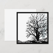 Abstrakter, moderner Silhouette Einladung (Vorne/Hinten)